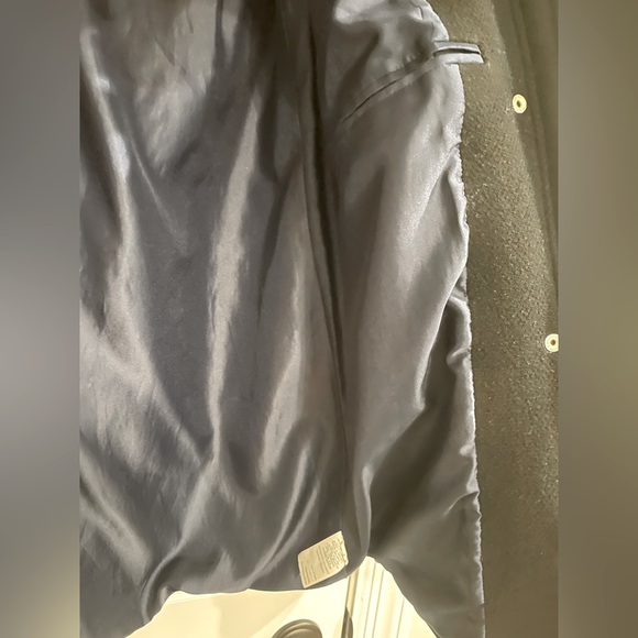 J. Crew Black Wool Winter Coat with Furry Hood - Size 2 - Picture 11 of 11